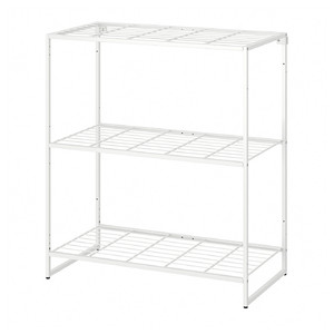 JOSTEIN Shelving unit, in/outdoor/wire white, 81x40x90 cm