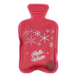 Instant Hot Water Bottle Hello Winter, red