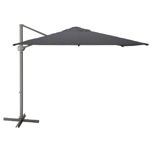 SEGLARÖ Parasol, hanging, anthracite/tilting, 330x240 cm