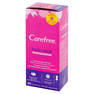 Carefree Plus Large Pantyliners Fresh Scent 20 Pack
