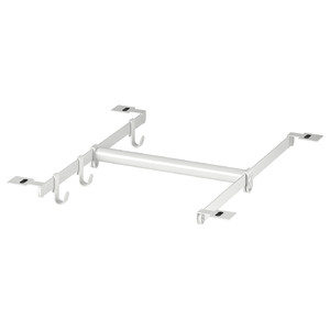 HJÄLPA Clt rail+2 susp r+3 hks+2p fitt mnt, adjustable/white, 30-47x55 cm