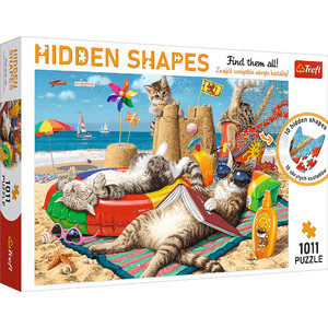 Trefl Jigsaw Puzzle Hidden Shapes Cats in Summer 1011pcs 12+