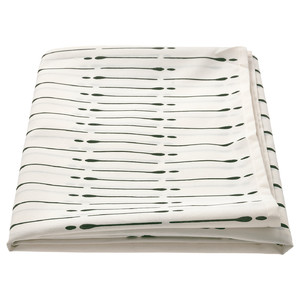 TUVIRIS Tablecloth, patterned dark green/white, 145x240 cm