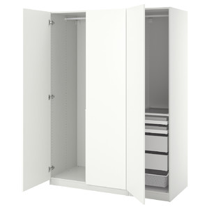 PAX / FORSAND Wardrobe combination, white/white, 150x60x201 cm