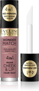 Eveline Wonder Match Velour Cheek & Lip Color Balm 4in1 no. 02 Vegan 4.5ml
