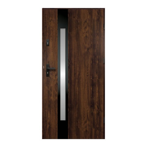 External Door O.K. Doors Temida Black P55 90, right, dark walnut