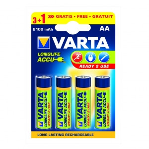 Varta Rechargeable Batteries R6 AA 2100mAh, 4 pack