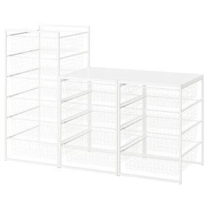 JONAXEL Frame/wire baskets/top shelves, 148x51x104 cm
