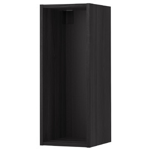 METOD Wall cabinet frame, wood effect black, 30x37x80 cm