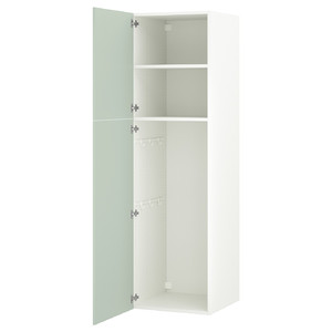 ENHET Storage combination, white/pale grey-green, 60x62x210 cm