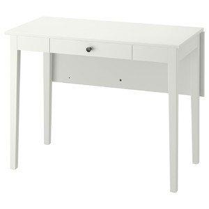 IDANÄS Drop-leaf table, white, 51/86x96 cm