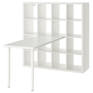 KALLAX / LAGKAPTEN Desk combination, white, 147x159x147 cm