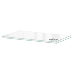 UTRUSTA Shelf, glass, 60x37 cm