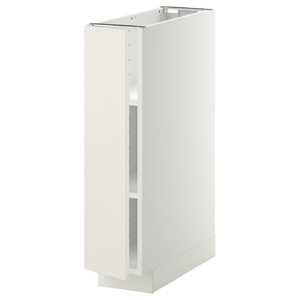 METOD Base cabinet with shelves, white/Veddinge white, 20x60 cm