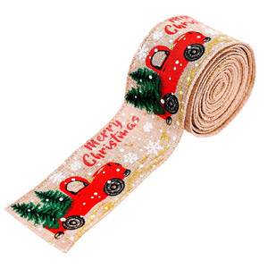 ECARLA Christmas Tape 5m, beige, cars