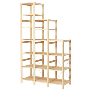 IVAR 3 sections/shelves, pine, 139x50x124-226 cm
