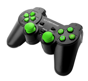 Esperanza Gamepad for PC/PS3, green/black