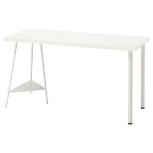 LAGKAPTEN / TILLSLAG Desk, white, 140x60 cm