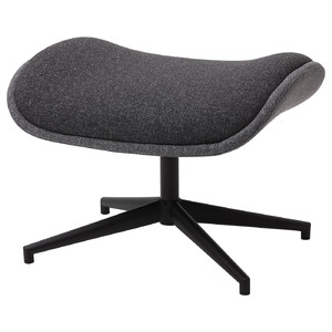 ÄLEBY Footstool, Gunnared medium grey/dark grey