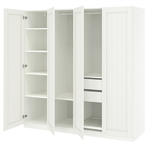 PAX / GULLABERG Wardrobe combination, white/white, 200x60x201 cm