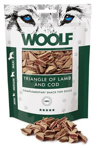 Woolf Complementary Snack for Dogs Triangle of Lamb & Cod 100g