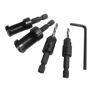Erbauer Plug Cutter & Countersink, Set of 4