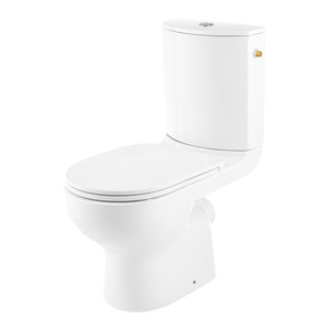 GoodHome Close-coupled Rimless Toilet with Soft Close Seat Cavally Slim 3/6L, horizontal