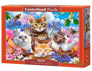 Castorland Children's Puzzle Kittens with Flowers 500pcs 9+