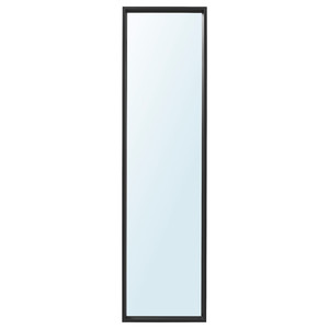 NISSEDAL Mirror, black, 40x150 cm