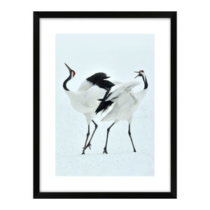 Picture Cranes Grey 30 x 40 cm