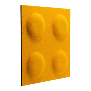 Decorative Wall Panel 30 x 30 cm, felt, block, mustard yellow