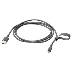 LILLHULT USB-A to USB-micro, dark grey, 1.5 m