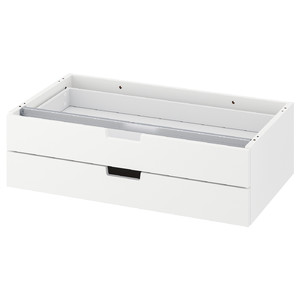NORDLI Modular chest of 2 drawers, white, 80x23 cm