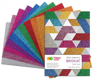 Happy Color Decorative Paper Pad 10 Sheets A5, glitter