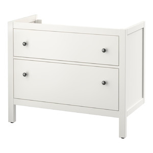 HEMNES Sink cabinet with 2 drawers, white, 100x47x83 cm
