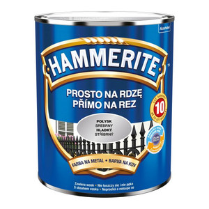 Hammerite Direct To Rust Metal Paint 0.7l, gloss silver