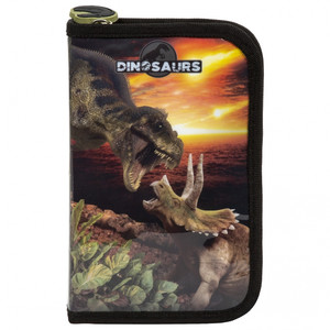 Pencil Case 1 Zipper with School Accessories Dinosaurs