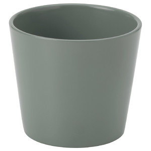 SOJABÖNA Plant pot, grey/green, 9 cm