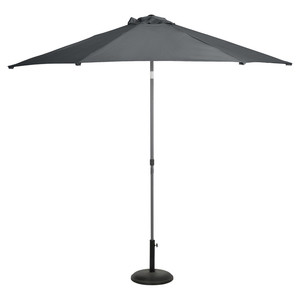 Garden Parasol Umbrella GoodHome Carambole 270 cm, grey