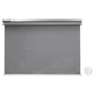 FYRTUR Block-out roller blind w hub kit, white, 120x195 cm