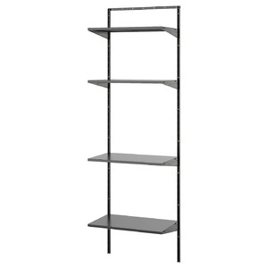 BOAXEL Shelving unit, anthracite, 62x40x201 cm