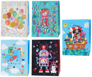 Gift Bag Children 360x540, 12pcs, assorted patterns