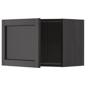METOD Wall cabinet, black/Lerhyttan black stained, 60x40 cm