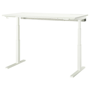 MITTZON Desk sit/stand, electric white, 160x80 cm