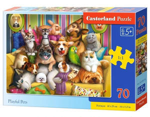 Castorland Children's Puzzle Playful Pets 70pcs 5+