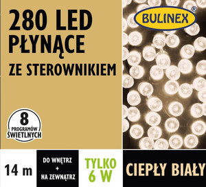 Christmas Lights LED Bulinex 280L 25 m, 8 modes, indoor/outdoor, warm white