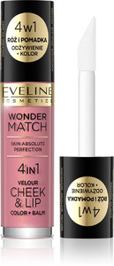 Eveline Wonder Match Velour Cheek & Lip Color Balm 4in1 no. 03 Vegan 4.5ml