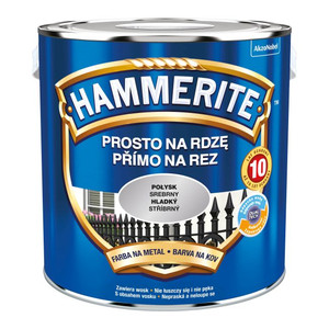 Hammerite Direct To Rust Metal Paint 2.5l, gloss silver