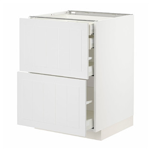 METOD/MAXIMERA Base cb 2 frnts/2 low/1 md/1 hi drw, white/Stensund white, 60x60 cm