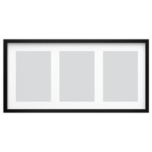 RÖDALM Frame for 3 picture, black, 81x40 cm